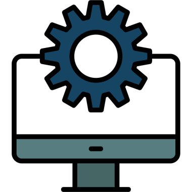 dişli ayarları simgesi, vektör illüstrasyon tasarımı