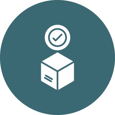 Lojistik Teslimatı Basit Vektör Simgesi İllüstrasyonu