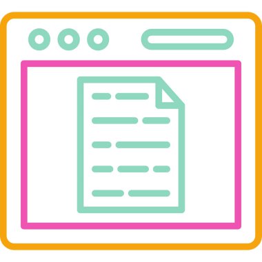 Belge. Web simgesi basit illüstrasyon