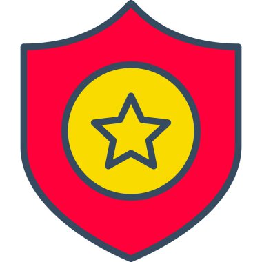 kalkan ikon vektör illüstrasyonu