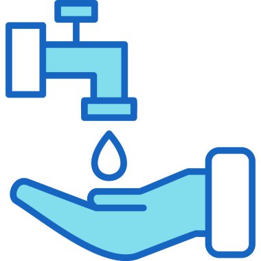 musluk suyu kutsal kişilerin resmi, vektör çizim