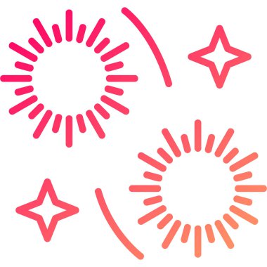 Renkli yıldız kümesinin vektör çizimi