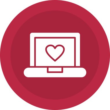 Kalp. Web simgesi basit illüstrasyon