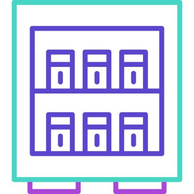 Buzdolabı. Web simgesi basit illüstrasyon