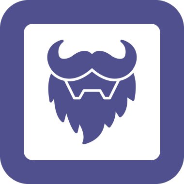 Sakallı ve sakallı bir adamın vektör çizimi