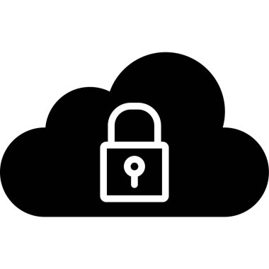 bulut depolama vektörü düz simge tasarımı