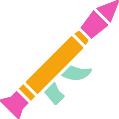 Roket. Web simgesi basit illüstrasyon