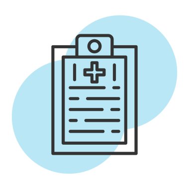 tıbbi belge simgesine sahip tıbbi pano