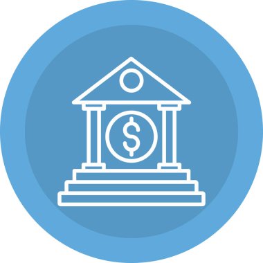 Banka mı? Web simgesi vektör illüstrasyonu