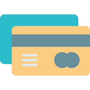 Kredi kartı ikonu vektör illüstrasyonu