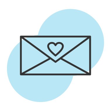 aşk mesajı simgesi modern, vektör illüstrasyonu