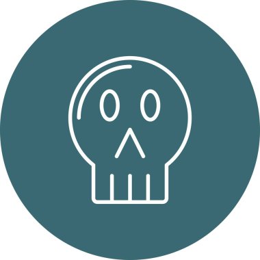 Kafatası. Web simgesi basit illüstrasyon