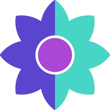 Çiçek. Web simgesi basit illüstrasyon