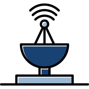 Kablosuz. Web simgesi basit illüstrasyon