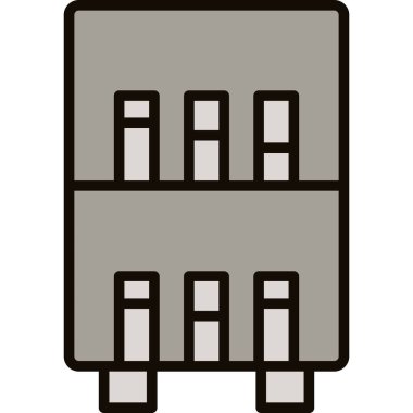 Modern yapı simgesinin vektör illüstrasyonu