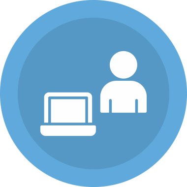 Laptop Düz Vektör Simgesi