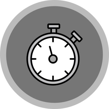 Saat simgesi. Web için basit bir uyarı vektör simgesi çizimi