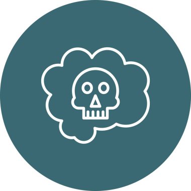 vektör kafatası çizimi