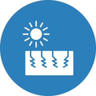 Güneş simgesinin vektör illüstrasyonu