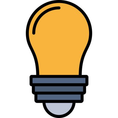 ampul yaratıcı yaratıcılık simgesi - özet biçimi