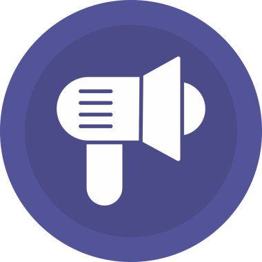 Megafon. Web simgesi vektör illüstrasyonu