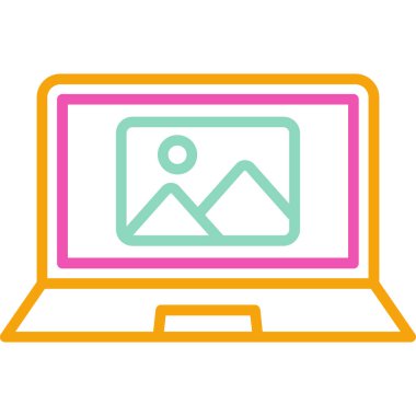 Bilgisayar. Web simgesi basit illüstrasyon