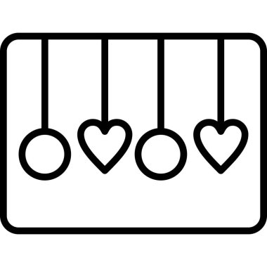 Kalp ikonu vektör illüstrasyonu