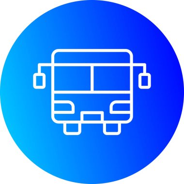 bus vektör simgesi modern basit illüstrasyon