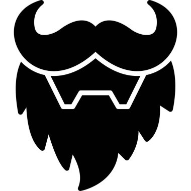 Sakal simgesi olan vektör siyah sakal