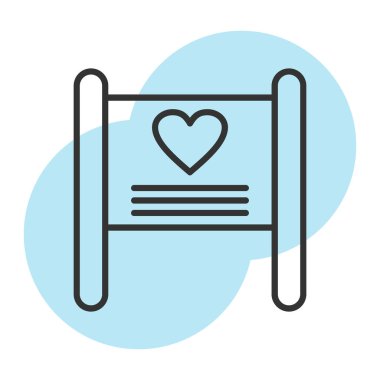 Kalp ikonu vektör illüstrasyonu