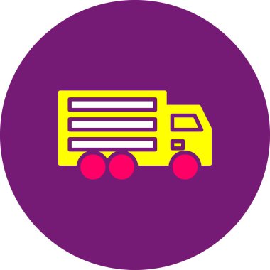 Bir kamyon simgesinin vektör çizimi