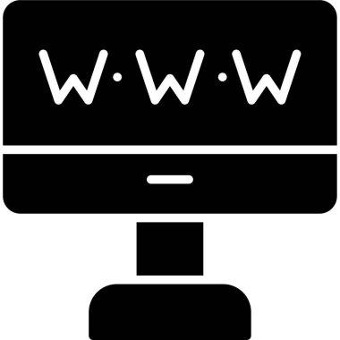 Web simgesi, bilgisayar simgesinin vektör illüstrasyonu