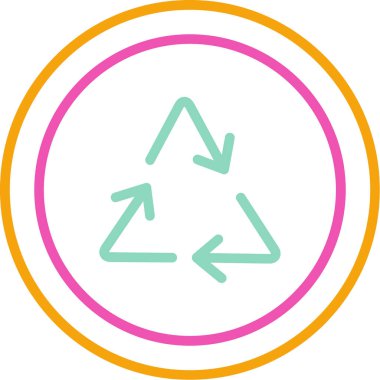 Geri dönüşüm simgesi vektör resimlemesi