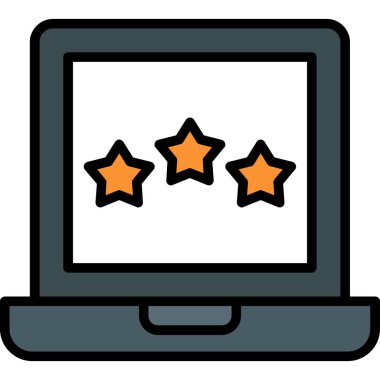 Dizüstü bilgisayar simgesi. Düz tasarlamak vektör