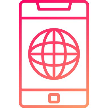 Akıllı telefon simgesinin vektör illüstrasyonu