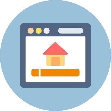 Internet düz vektör simgesi