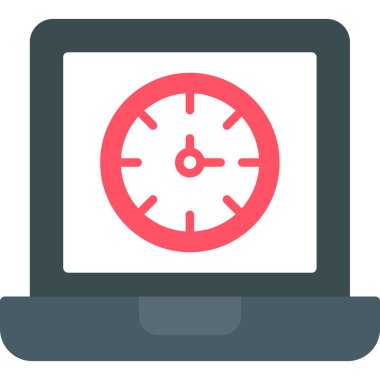 Laptop Düz Vektör Simgesi