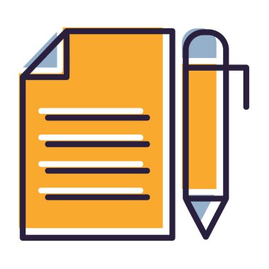 kağıt belge simgesi, vektör illüstrasyon tasarımı