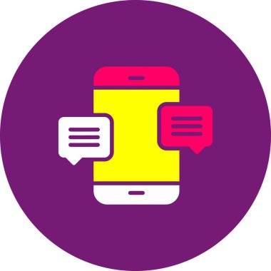 Konuş. Web simgesi basit illüstrasyon