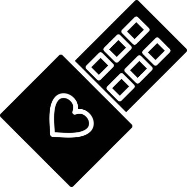 kart kalp simgesi ana hat biçiminde