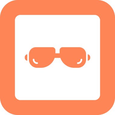 Gözlük. Web simgesi basit illüstrasyon