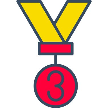 Madalya ikonu. vektör illüstrasyonu