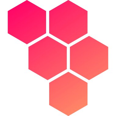 Altıgen simgesi olan bal peteği, vektör illüstrasyonu