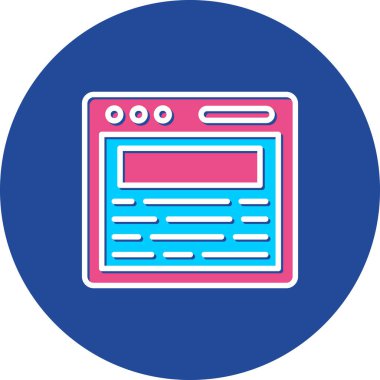 tarayıcı simgesi vektör illüstrasyonu