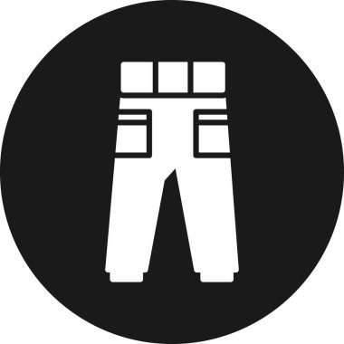 Pantolon ikonu. Web için pantolon vektör simgesinin basit çizimi