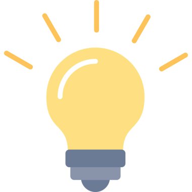 Ampul. Web simgesi basit illüstrasyon