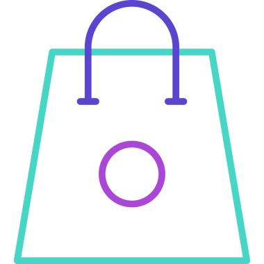 Alışveriş poşeti simgesi basit tasarım