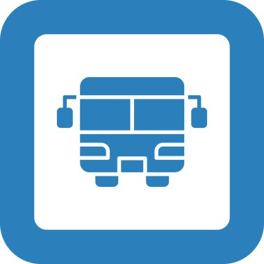 bus simgesi vektör illüstrasyonu