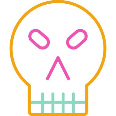 Kafatası modern simgesi, vektör illüstrasyonu