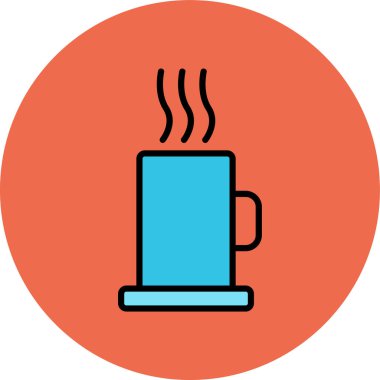 Sıcak içecek simge vektör çizim